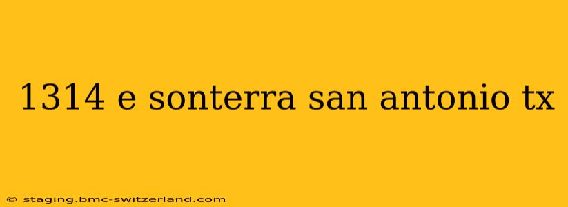 1314 e sonterra san antonio tx