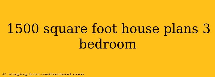 1500 square foot house plans 3 bedroom