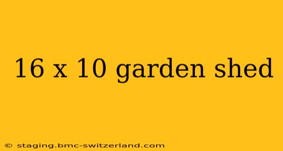 16 x 10 garden shed