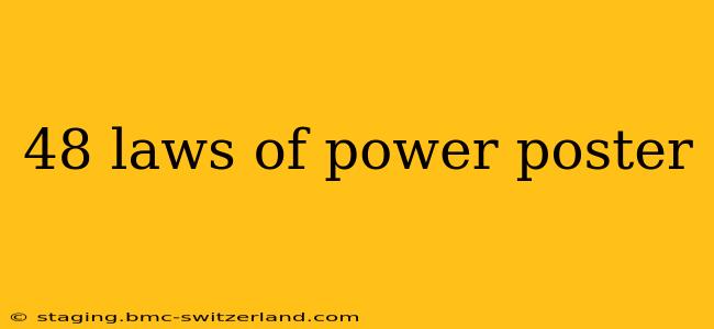 48 laws of power poster