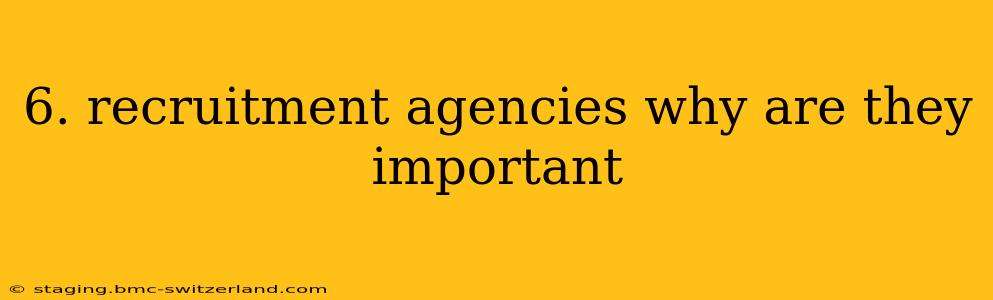 6. recruitment agencies why are they important
