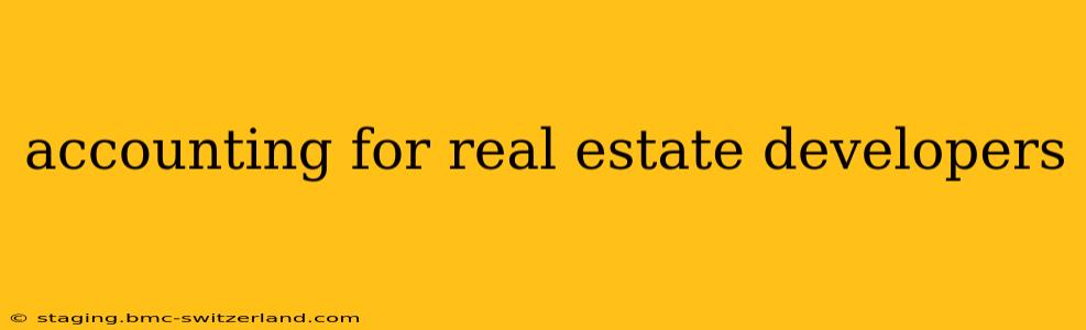 accounting for real estate developers