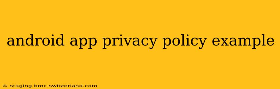 android app privacy policy example