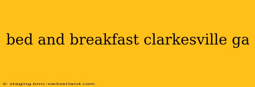 bed and breakfast clarkesville ga