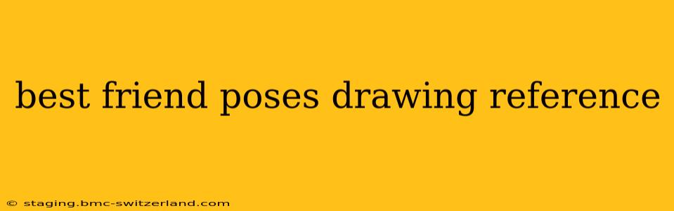best friend poses drawing reference