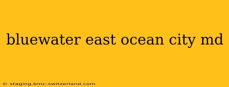 bluewater east ocean city md