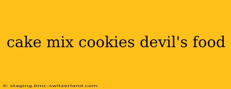 cake mix cookies devil's food