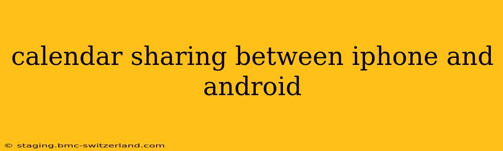 calendar sharing between iphone and android