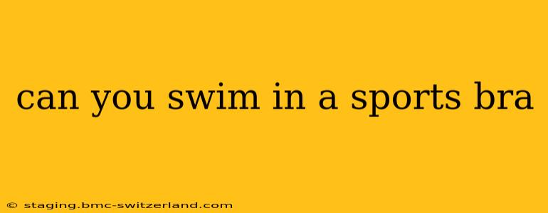 can you swim in a sports bra