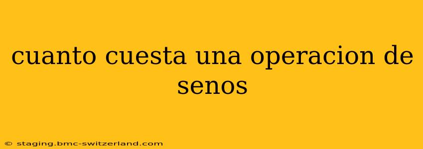 cuanto cuesta una operacion de senos