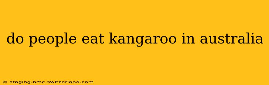 do people eat kangaroo in australia