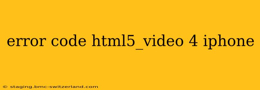 error code html5_video 4 iphone