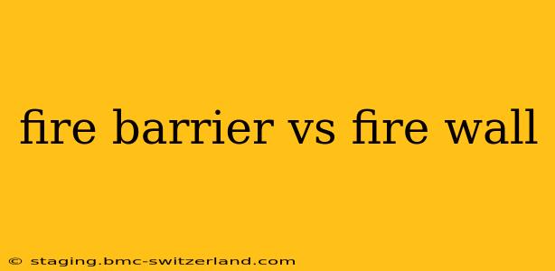 fire barrier vs fire wall