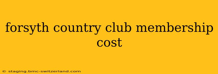 forsyth country club membership cost