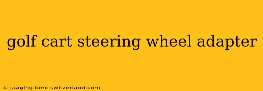 golf cart steering wheel adapter