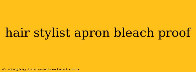 hair stylist apron bleach proof