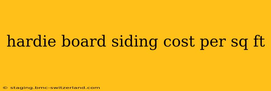 hardie board siding cost per sq ft