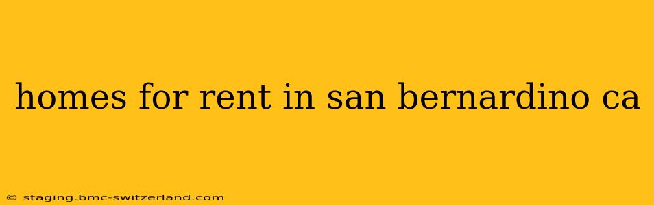 homes for rent in san bernardino ca