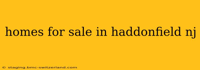 homes for sale in haddonfield nj