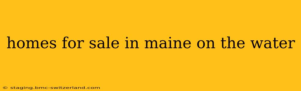 homes for sale in maine on the water