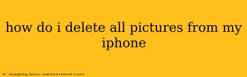 how do i delete all pictures from my iphone