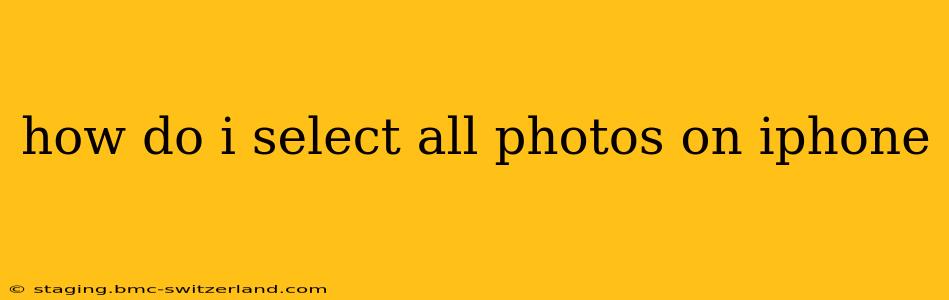 how do i select all photos on iphone