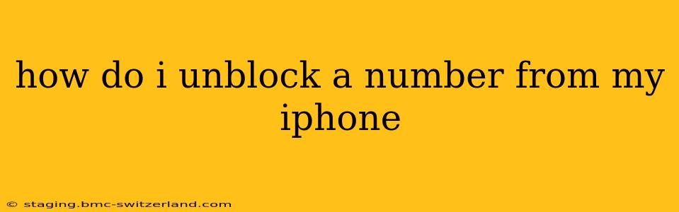 how do i unblock a number from my iphone