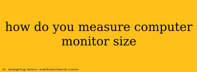 how do you measure computer monitor size