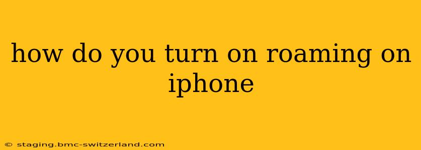 how do you turn on roaming on iphone