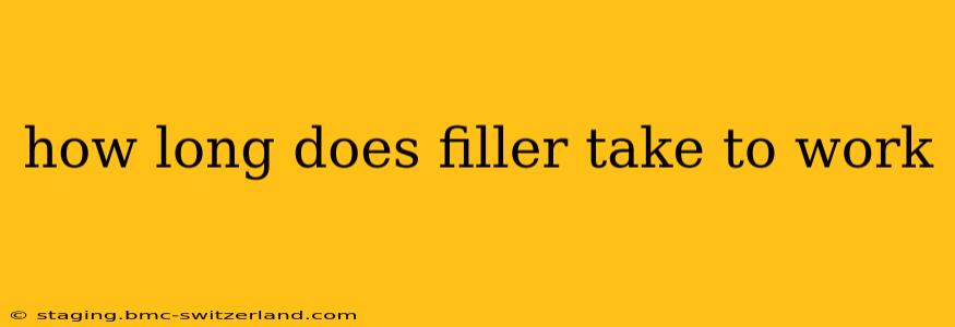 how long does filler take to work