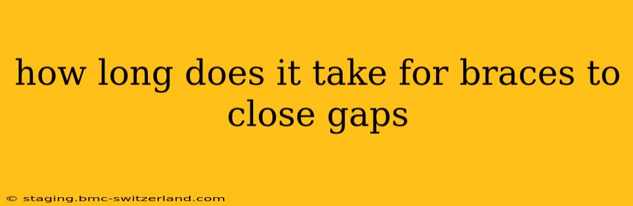 how long does it take for braces to close gaps