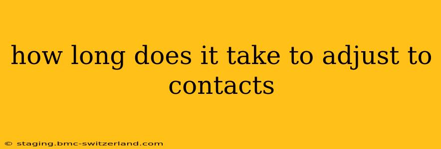how long does it take to adjust to contacts