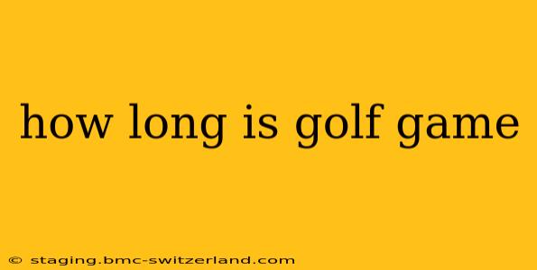 how long is golf game