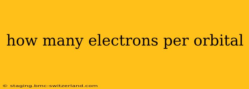 how many electrons per orbital