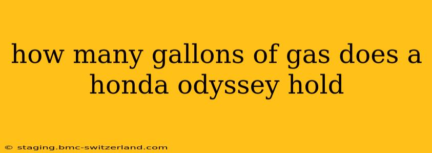 how many gallons of gas does a honda odyssey hold