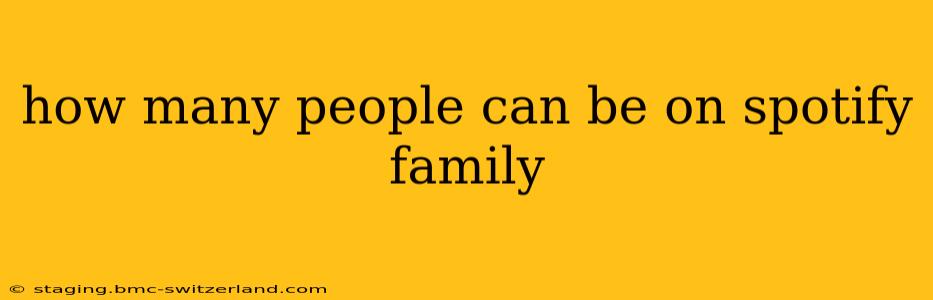 how many people can be on spotify family