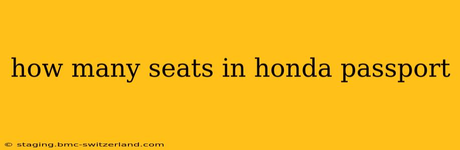 how many seats in honda passport