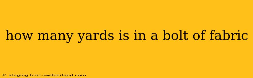 how many yards is in a bolt of fabric