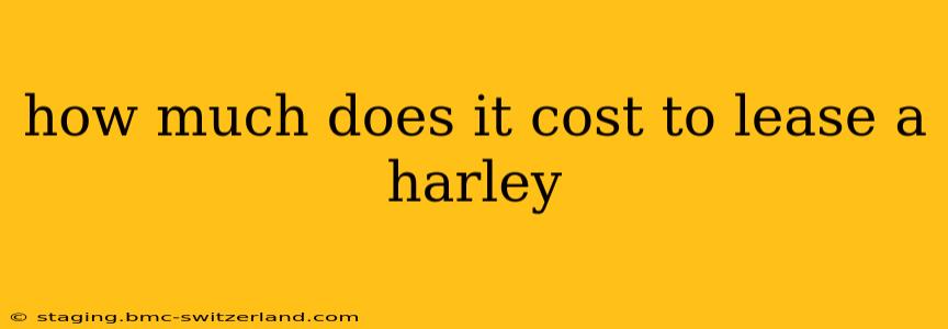 how much does it cost to lease a harley