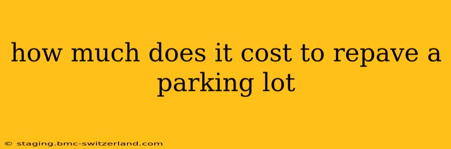 how much does it cost to repave a parking lot