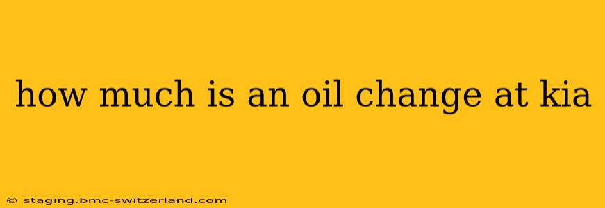 how much is an oil change at kia
