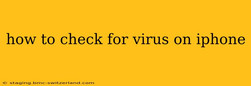 how to check for virus on iphone