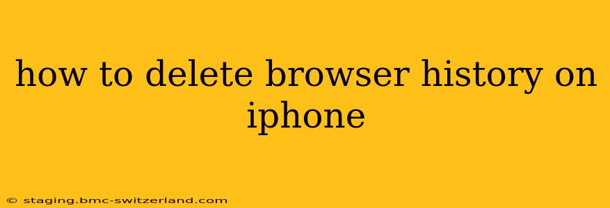 how to delete browser history on iphone