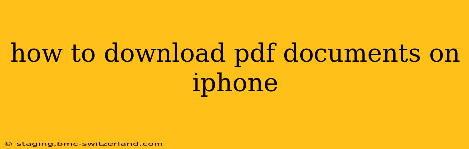 how to download pdf documents on iphone