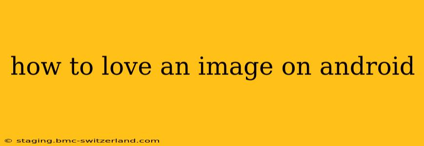 how to love an image on android