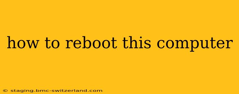 how to reboot this computer
