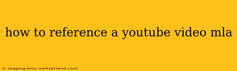 how to reference a youtube video mla