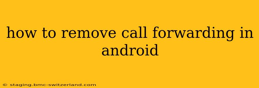 how to remove call forwarding in android