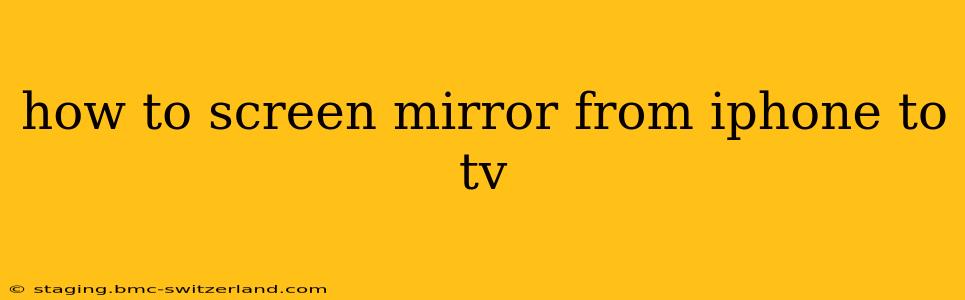 how to screen mirror from iphone to tv