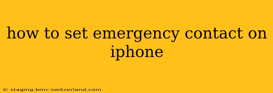 how to set emergency contact on iphone